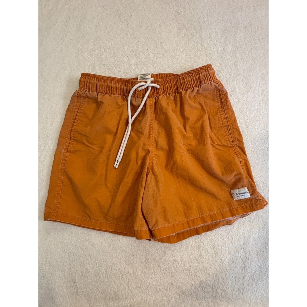 Calvin Klein Orange Men's Swim Trunks